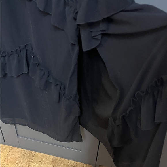 Size 20 Elegant Black Ruffle Maxi Dress - Picture 6 of 6